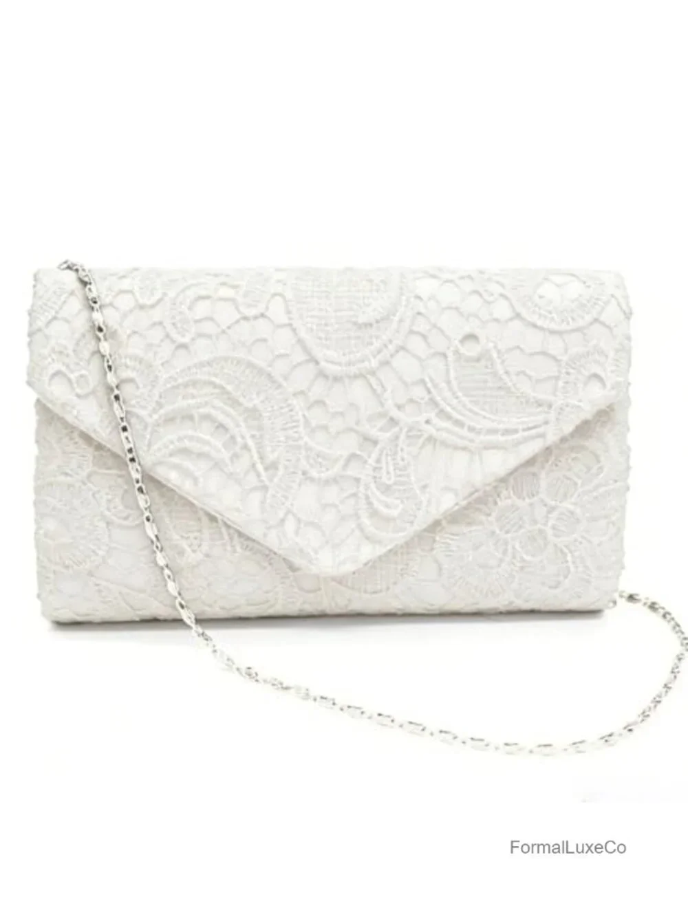 Lace Embroidered Clutch Evening Bag for Wedding Prom Party